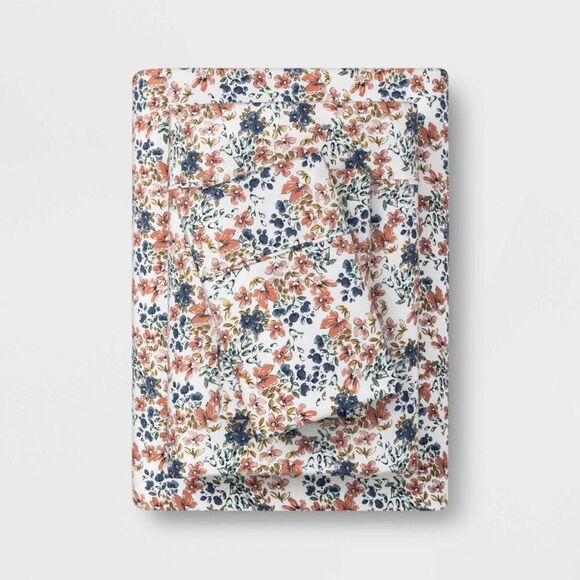 Open Box - Threshold - Full 400 Thread Count Printed Pattern Sheet Set Floral - - Picture 1 of 1